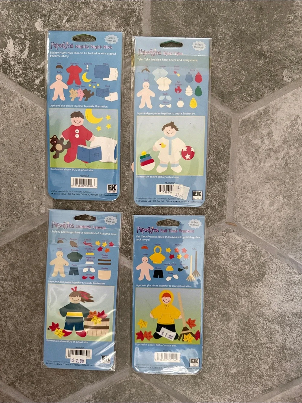 Lot of 18 Paperkins Craft Kit Sets Assorted Paper Dress-Up Figures Paper Dolls